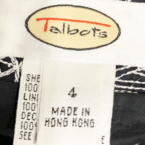 Talbots Cotton Embroidered Foliage Leaf Print Fully Lined A-line Skirt Side Zip - Picture 9 of 11